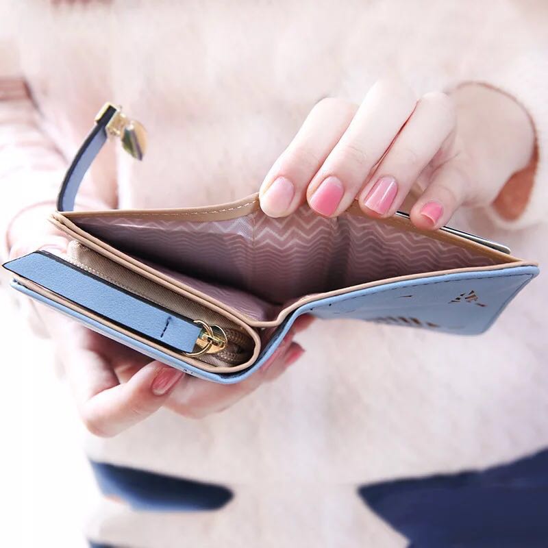 Weiyinxing Yellow Women Wallet Soft PU Leather Female Purse Mini Hasp Card  Holder Coin Short Wallets Slim Small Purse Zipper Keychain | Wallets for  women, Small purse, Purses and bags