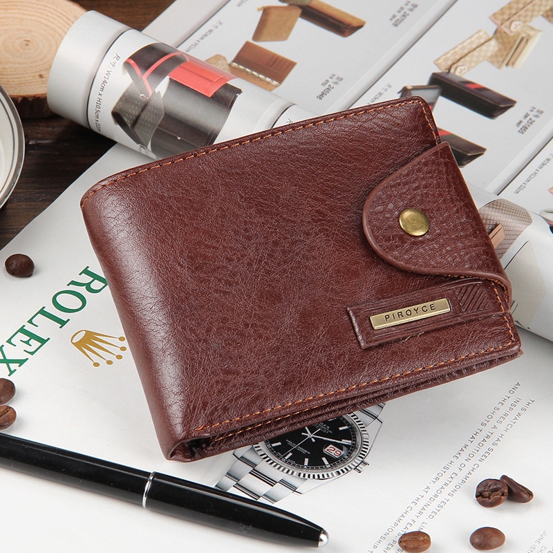 Brown Wallet Handmade Genuine Leather Card Holder Bi Fold Men Purse Wallet  | eBay