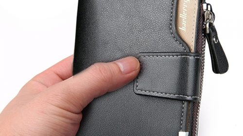 Baellerry men's leather clutch wallet