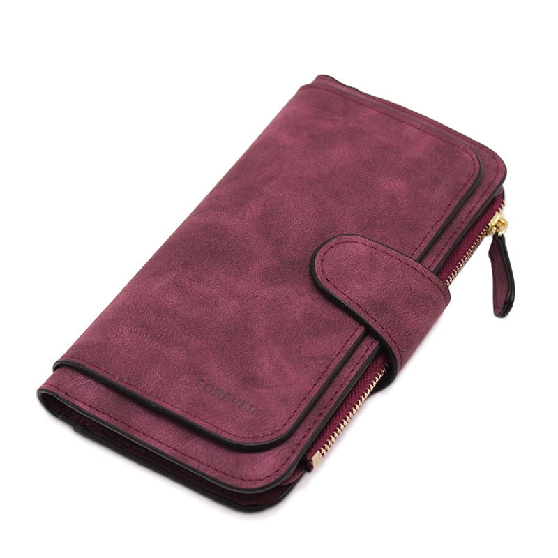 High Quality Leather Designer Women’s Long Wallet with Zipper
