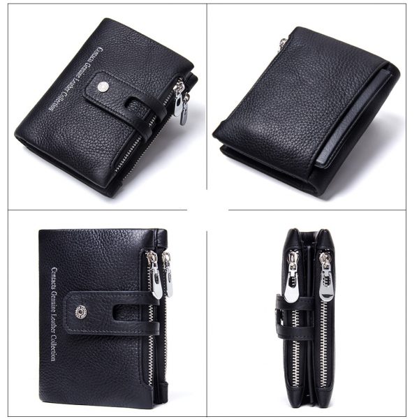 Genuine Crazy Horse Leather Men's Multi-Functional Wallet