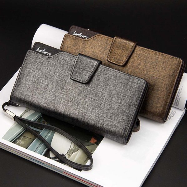 Card holder Leather Wallet men Long Design Quality passport cover Fashion Casual Mens Purse Zipper Multi