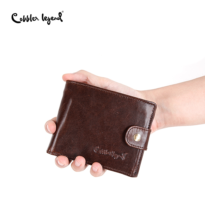 Cowhide Leather Bifold Clutch Genuine Men S Short Leather Wallet