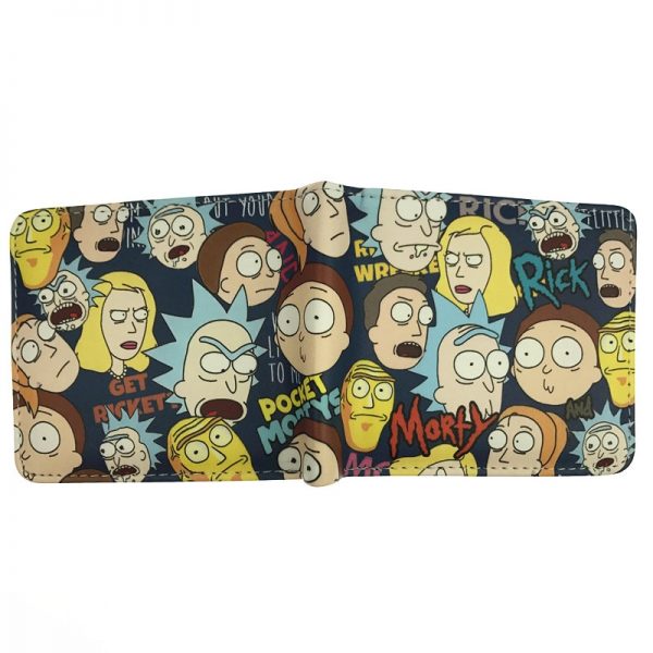 FVIP Comics Rick And Morty Wallet With Coin Pocket Card Holder Short Coin Purse