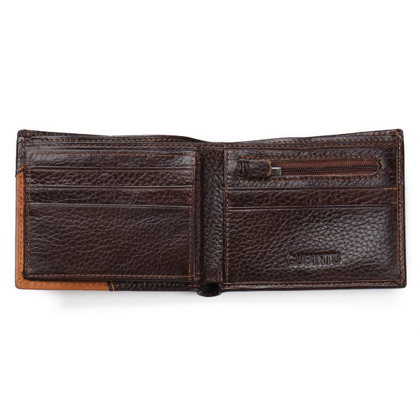 Luxury Genuine leather Men's Wallet with Coin Pocket Zipper