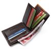 Famous Luxury Brand Genuine Leather Men Wallets Coin Pocket Zipper Men s Leather Wallet with Coin
