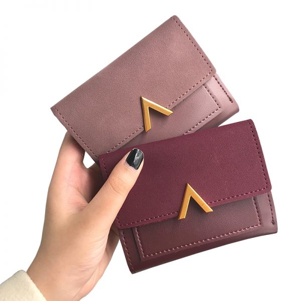 Matte Leather Small Women Wallet Luxury Brand Famous Mini Womens Wallets And Purses Short Female Coin