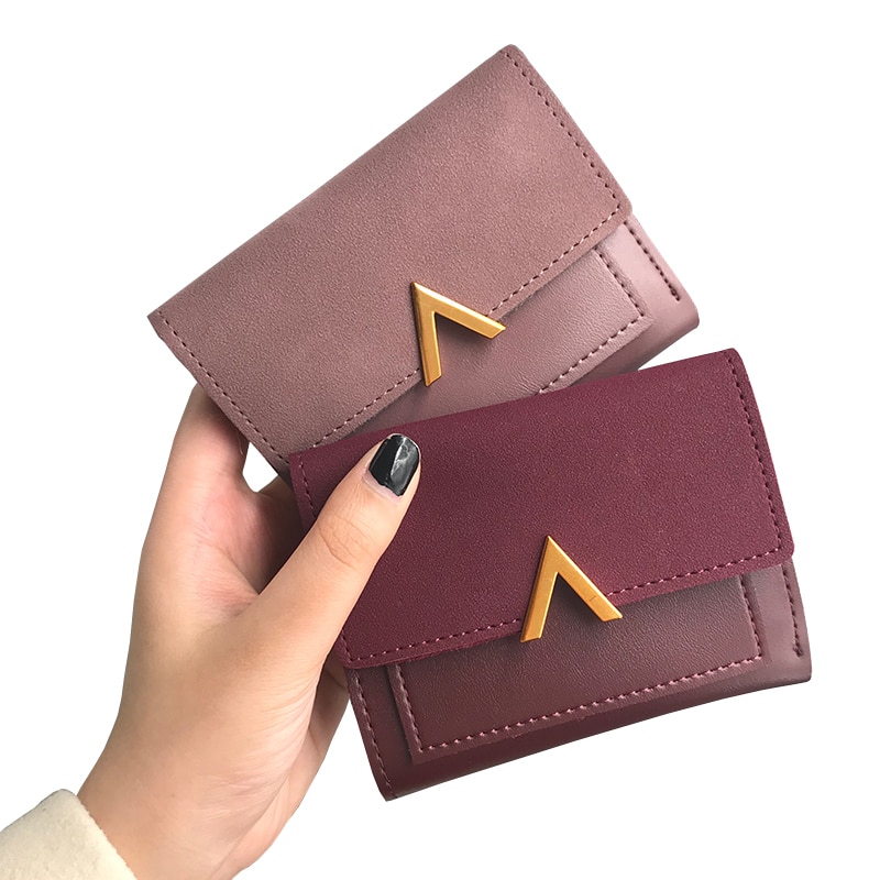 Matte Leather Small Women Wallet Luxury Brand Famous Mini Womens Wallets And Purses Short Female Coin 7 