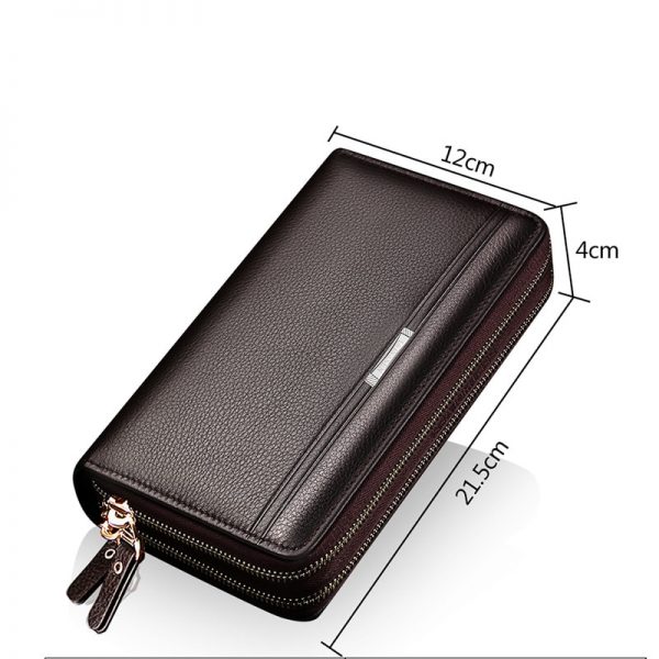 Men wallets with coin pocket long zipper coin purse for men clutch business Male Wallet Double