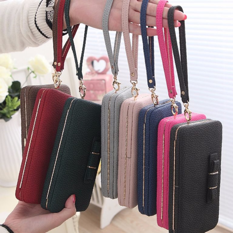 Famous PU Leather Women’s Purse with Cellphone Pocket