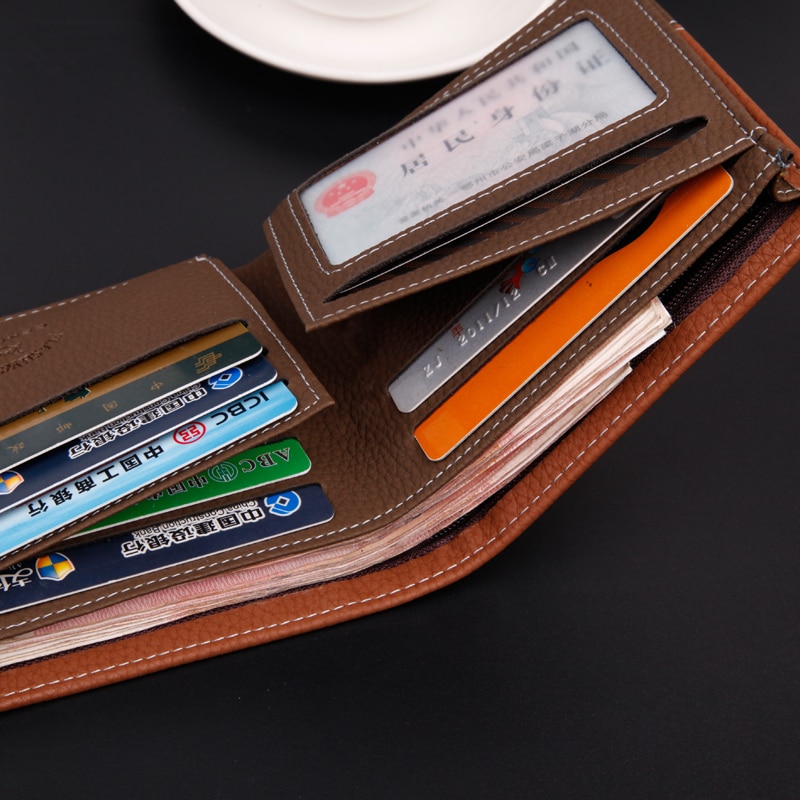 Small Luxury Men's Designer Leather Wallets for Men Blue