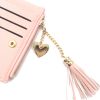 Small Tassel Women Wallet  Luxury Brand Short Design Leather Double Zip Two Fold Female Purse