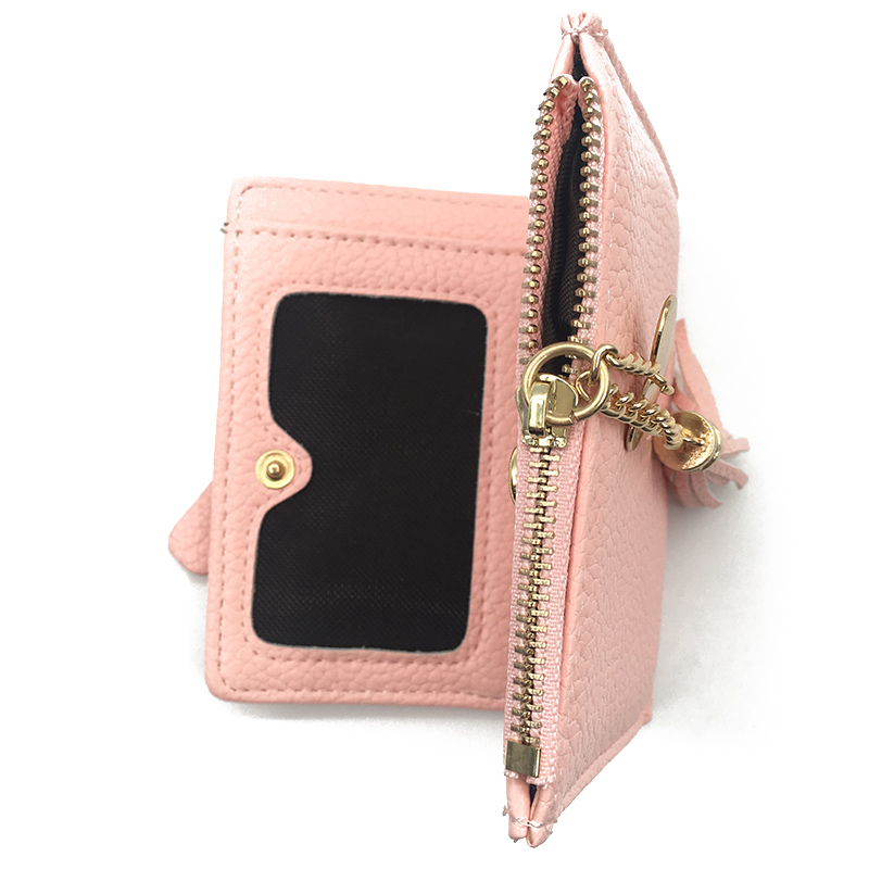 DEDOMON Luxury Short Designer Bi-Fold Leather Wallet for Women