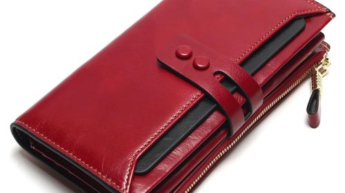 Cowhide Long Wallet