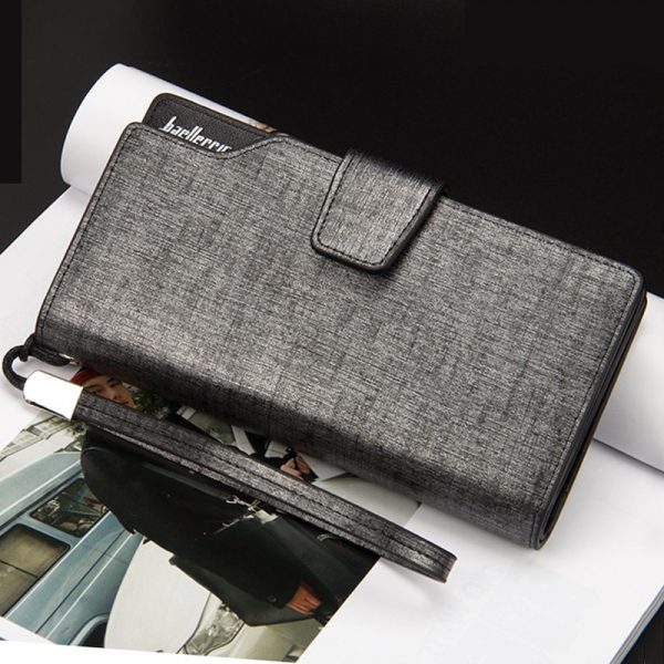 Top Quality leather long wallet men pruse male clutch zipper around wallets men women money bag