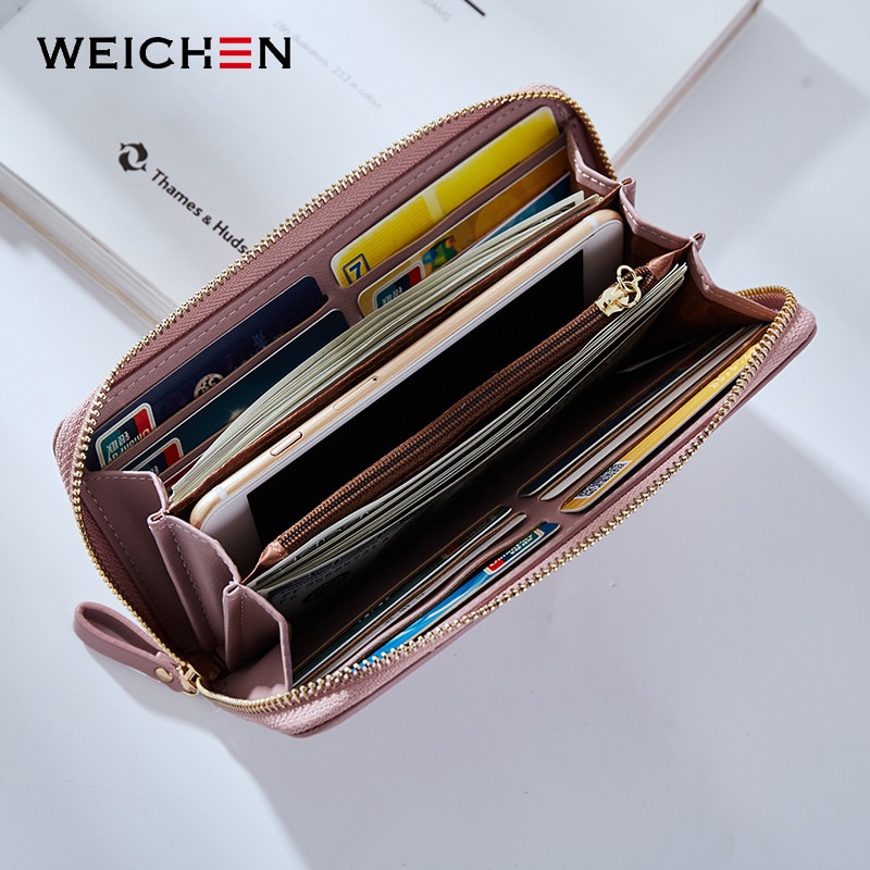 WEICHEN Long Clutch Women's Wallet with Wristband