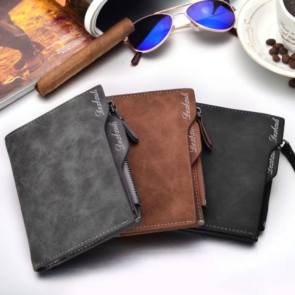 Wallet Men Soft Leather wallet with removable card slots multifunction men wallet purse male clutch top