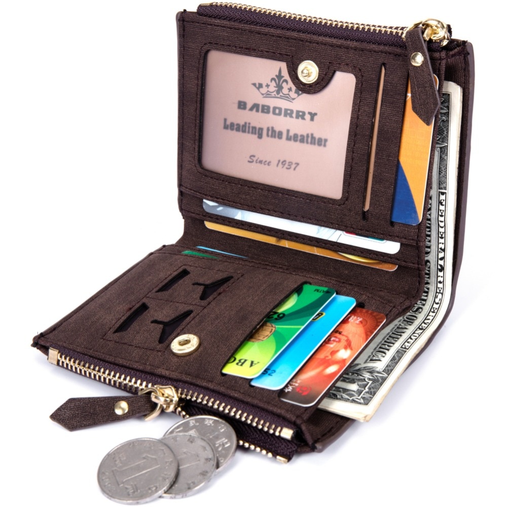 RFID Theft Protect Luxury Men&#39;s Wallet with Zippers | Zipper Wallets