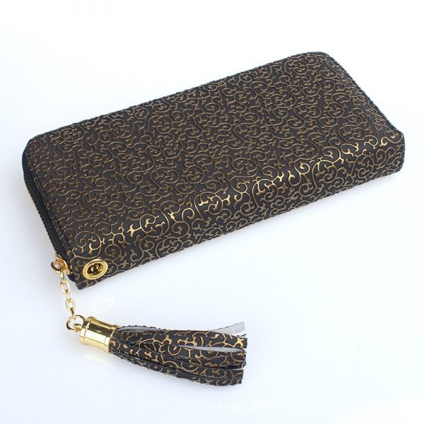 Wallets  New Totems Print Tassel Card Holders Cellphone Pocket Clasp Purse Lady Money Pouch Handbag