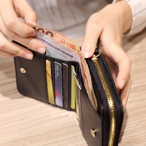 Women Short Wallets PU Leather Female Plaid Purses Nubuck Card Holder Wallet Fashion Woman Small Zipper