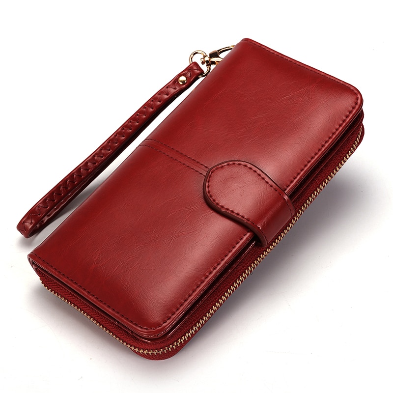 Womens Leather Wallet, Leather Clutch Wallet for Women, Wristlet