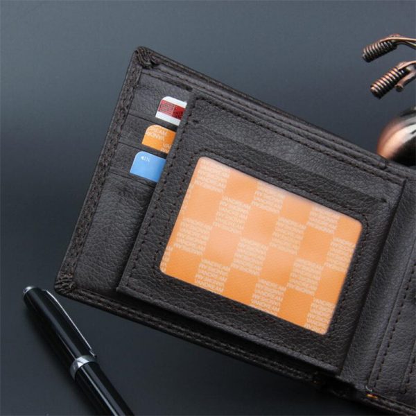 Leather Men Wallets Simple Style Hasp Purse Business Card Holder Brand High Quality Male Wallet