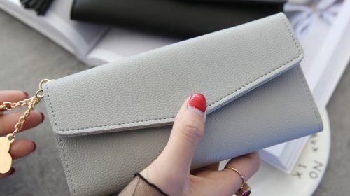 Fashion Wallet Women Tassel Heart Simple Zipper Purses Long Purse Section Clutch Wallet Soft PU