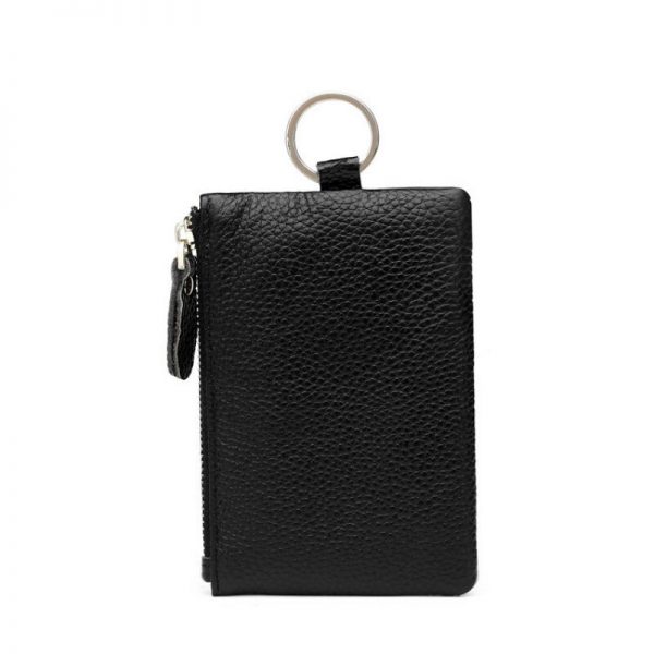 Housekeeper Keys Holder Car Key Wallet Top Layer Real Nature Cow Leather Keychain Pouch Phone