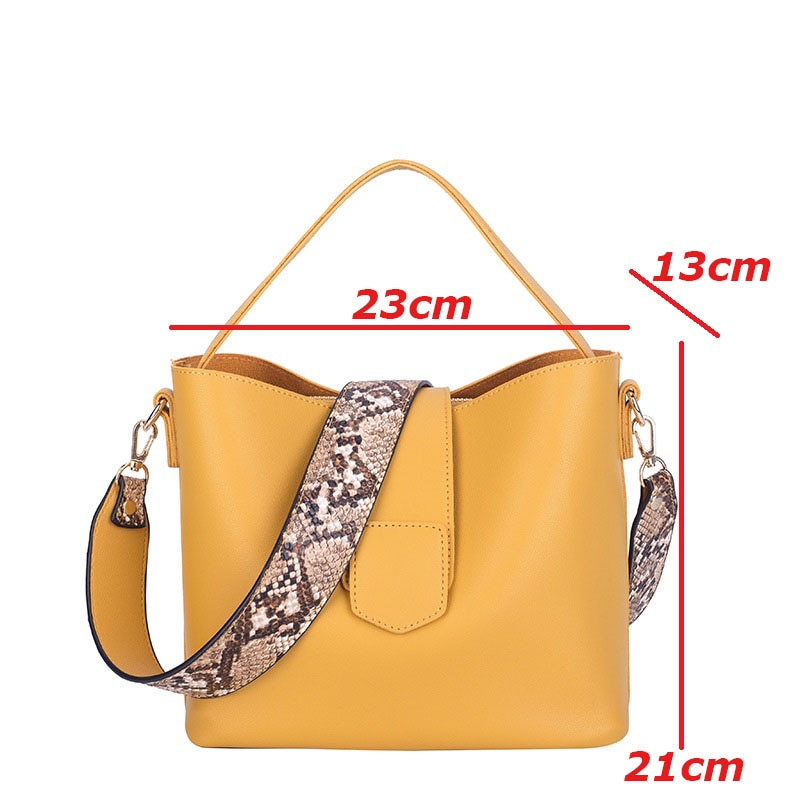 2022 Fashion Women Large Capacity Fold Handbags Ladies Yellow Pu