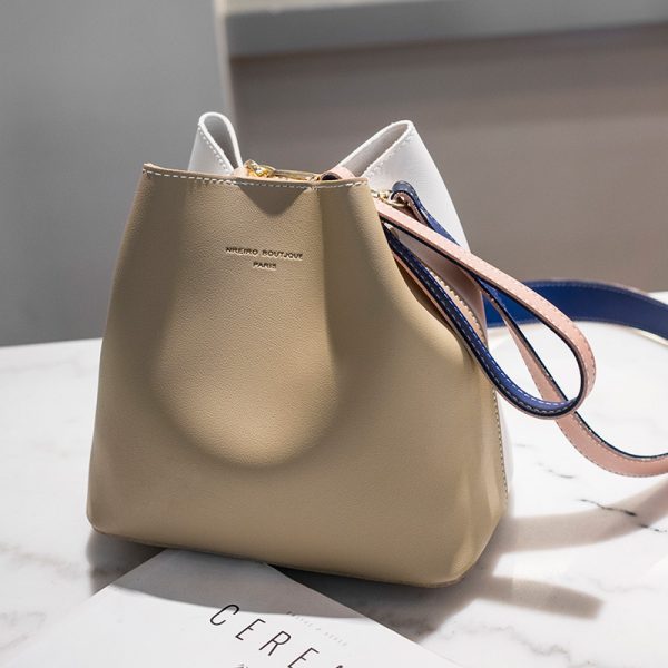 New Designer Women Handbags PU Leather Bucket Shoulder Bags Female Fashion Larger Capacity Crossbody Messenger