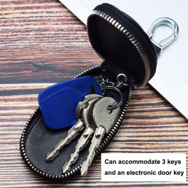 New Unisex Genuine Leather Car Key Holders Housekeeper for Men Fashion Snake Pattern Home Keychain