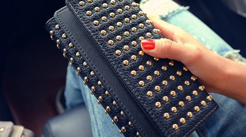 Summer new rivets fashion twists and turns wallet big wild PU leather coin long wallet