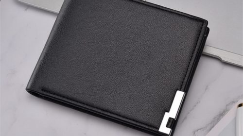Ultra thin Short Sequined Men Wallets with Coin Bag Black Purse Men Wallet Male Small