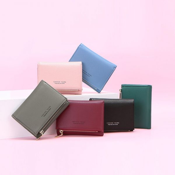 Women Wallets with Individual ID Card Holder Zipper Coin Pocket Ladies Small Purses Female Wallet