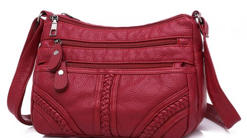 Annmouler Fashion Women Bag Pu Soft Leather Shoulder Bag Multi layer Crossbody Bag Quality Small Bag