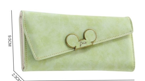 BENVICHED Fashion designer Color Scrubs Long Women Wallet Ladies Mickey Phone Purse Coin purses holders Lady