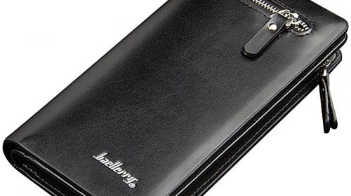 Baellerry Men Wallets Long Business Zipper PU Leather Large Capacity Phone Pocket Men Purse Multifunction Classic