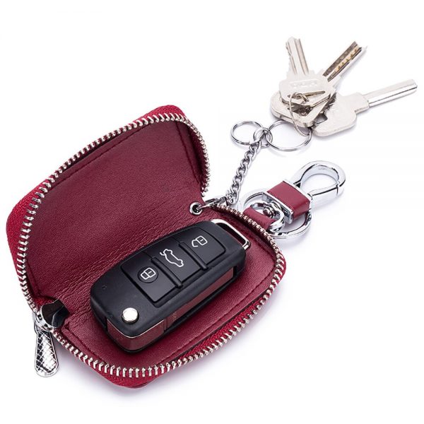 CICICUFF  New Leather Car Key Wallets Fashion Plaid Key Holder Keys Organizer Case Unisex Keychain