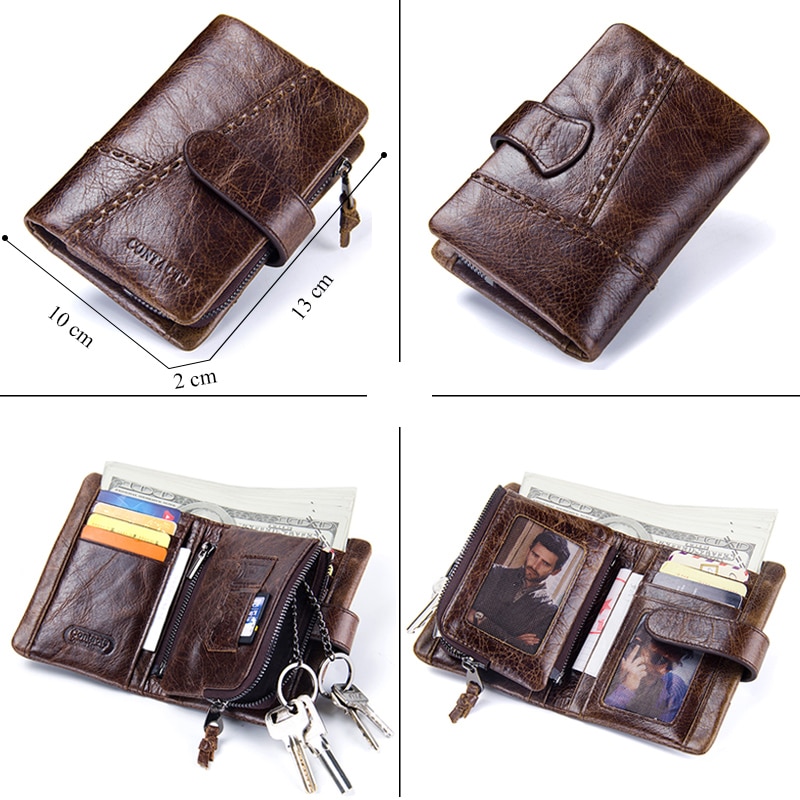 Luxury Designer Wallet for Men Patchwork Leather Short Wallet
