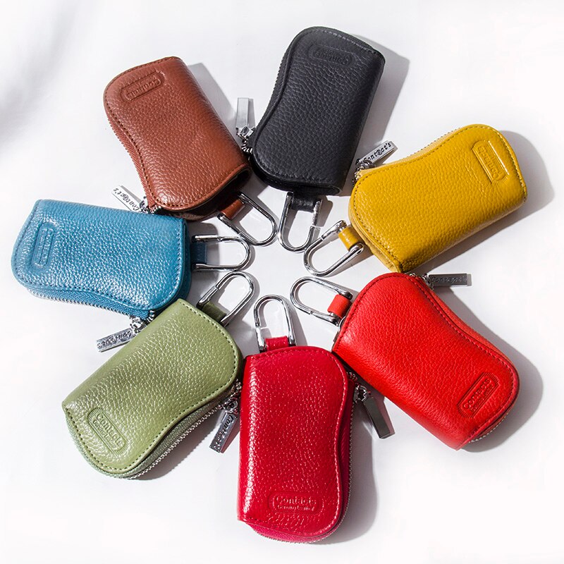Contact's Genuine Cow Leather Multi-purpose Keychain Wallets
