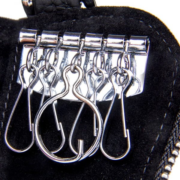 CONTACT S Cow Leather Keys Wallets For Men Mini Key Holder Women Fashion Key Purse Small