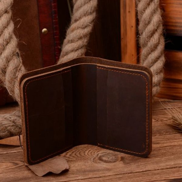 COWATHER   cow genuine leather men wallets vertical style Crazy horse leather newest desgin male