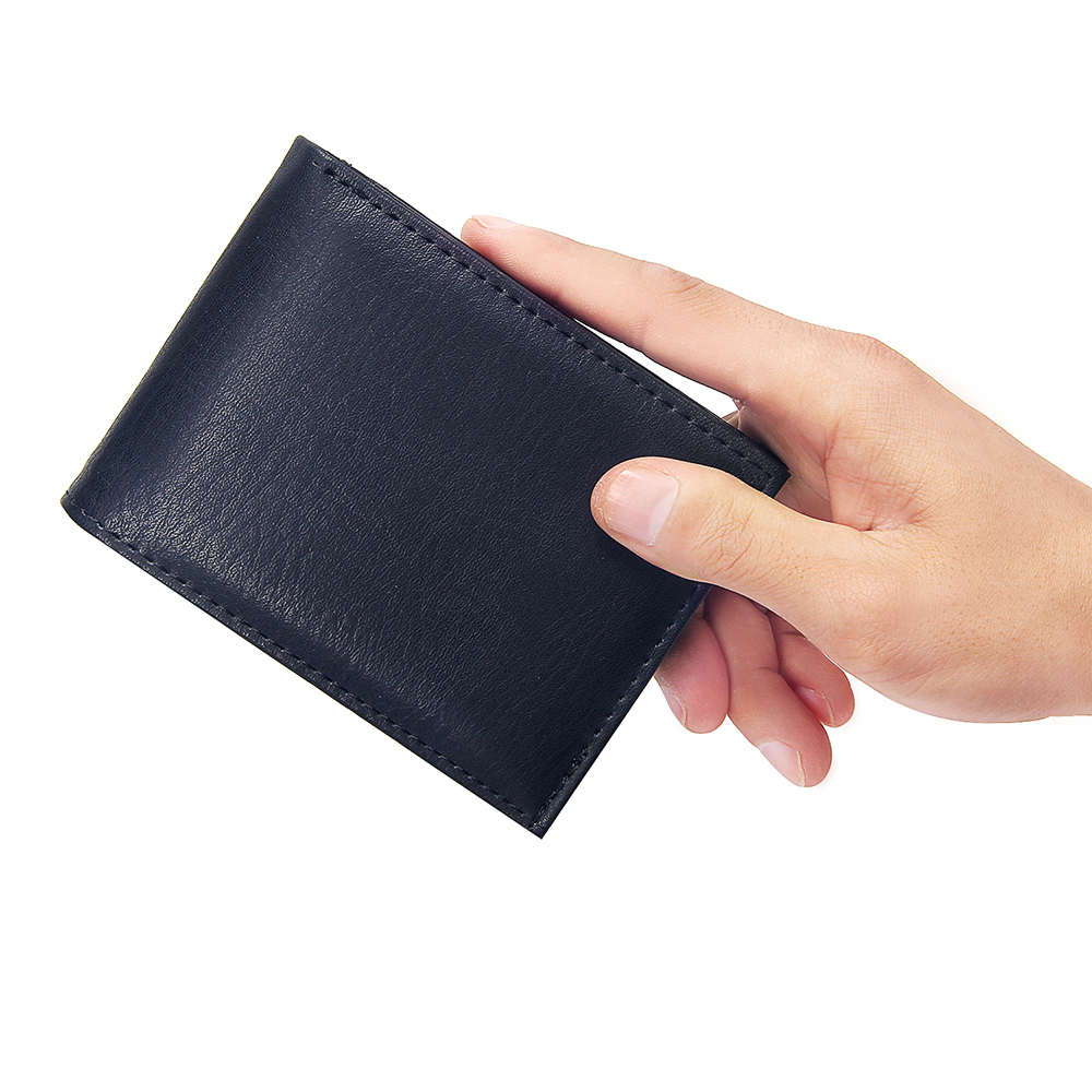 Wide Sliver Top Fashion PU Leather Slim Small Bifold Wallet Purse for Men -  China Men Leather Wallet and Mens Slim Wallet price