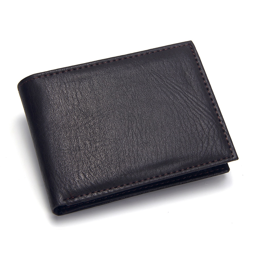 Luxurious Slim PU Leather Men's Casual Bifold Short Wallets