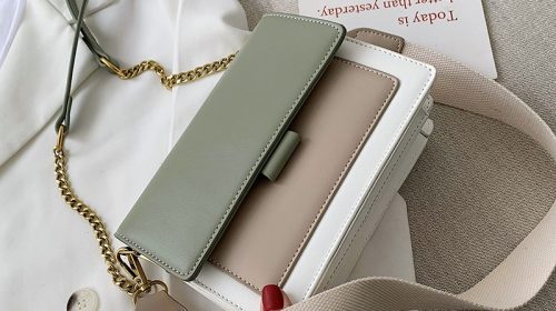 Contrast color Leather Crossbody Bags For Women  Travel Handbag Fashion Simple Shoulder Messenger Bag Ladies