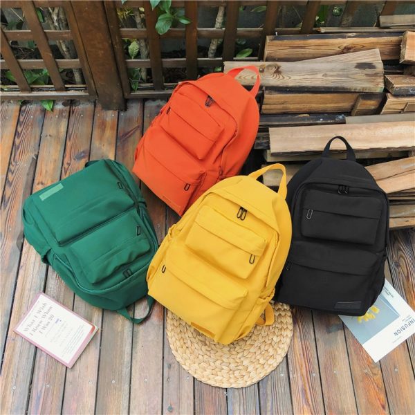 DCIMOR New Waterproof Nylon Backpack for Women Multi Pocket Travel Backpacks Female School Bag for Teenage