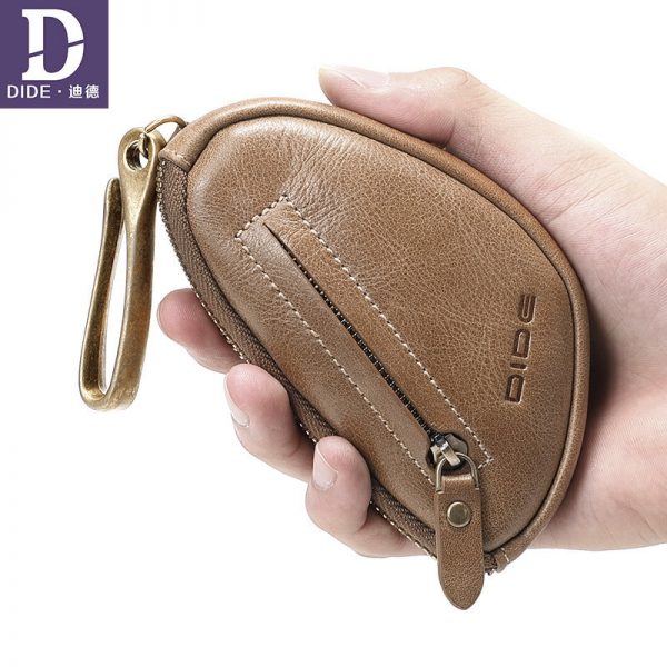 DIDE Brand Key Wallet Mini Coin Wallet Genuine Leather  housekeeper for keys purse keychain Car