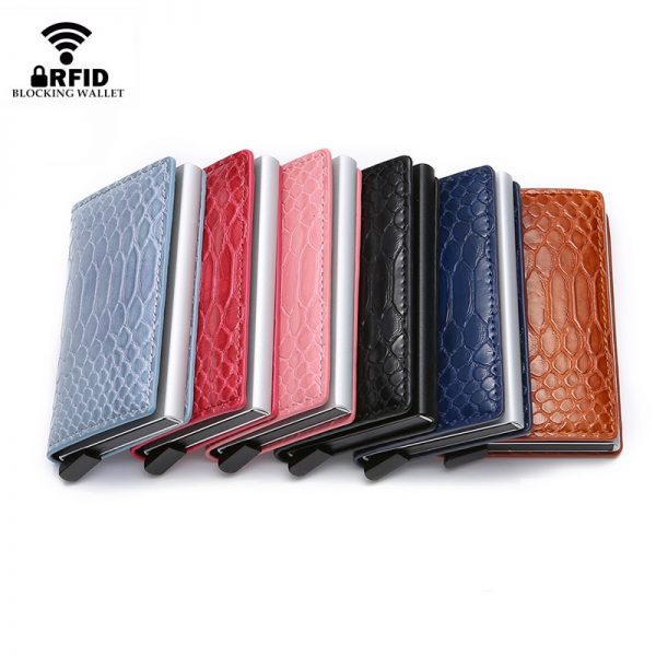 DIENQI Rfid Smart Men Wallets Money Bag Magic Trifold Mini Slim Wallet Male Small Leather Wallet
