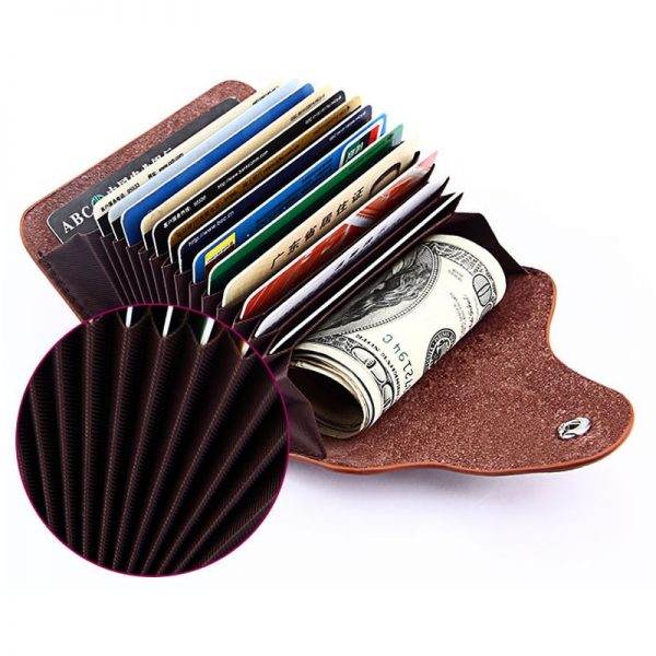 DIENQI retro genuine leather money clips wallet cardholder dollar money holder designer new men money bag