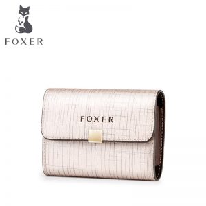 FOXER Brand Lady s Coin Pocket Women Short Style Wallet Luxury Female Purse Girl Card Holder